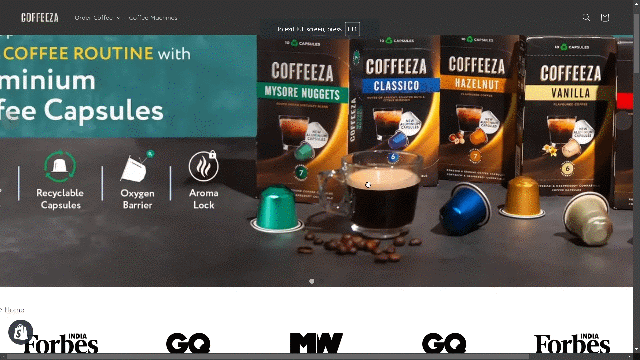 Coffeeza Shopify website